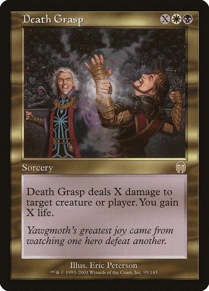2001 Apocalypse Death Grasp rare #95 unlisted card image