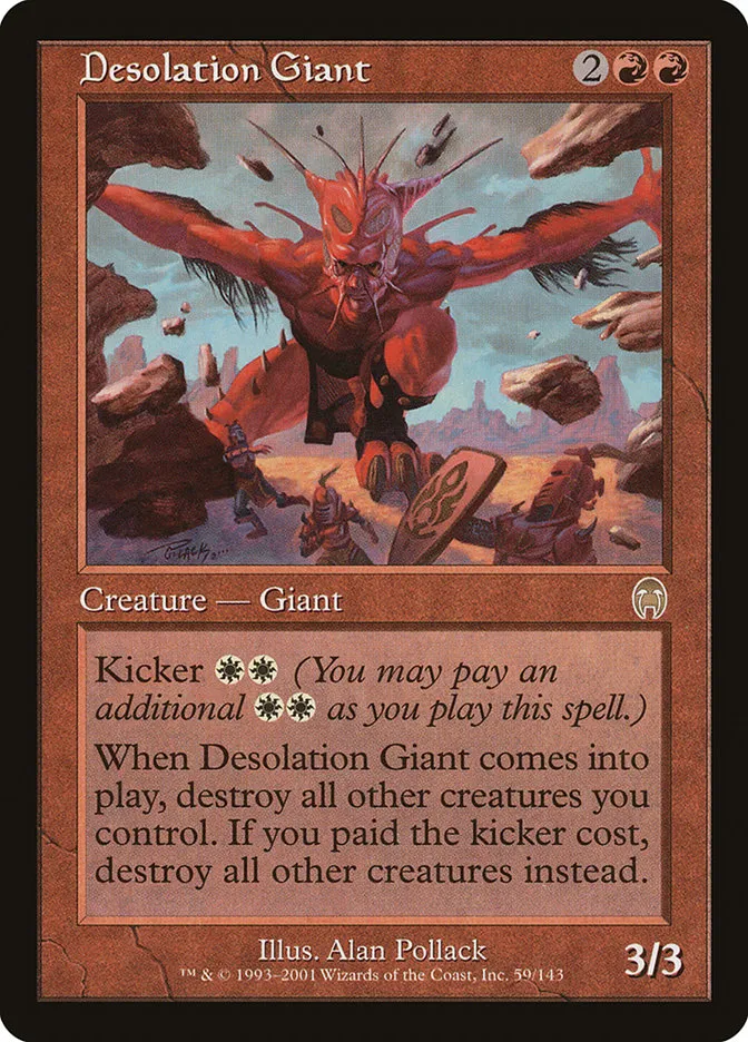 2001 Apocalypse Desolation Giant rare #59 unlisted card image
