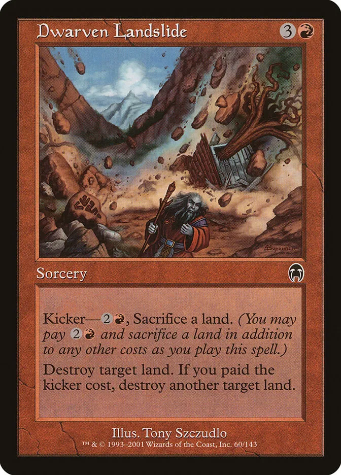 2001 Apocalypse Dwarven Landslide common #60 unlisted card image