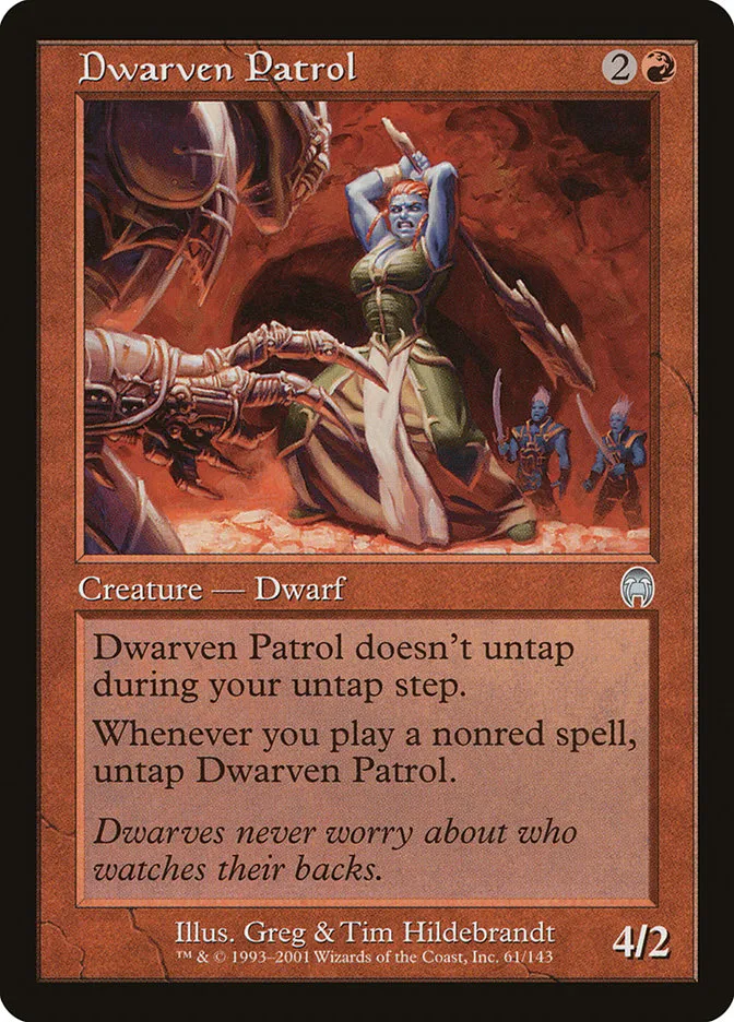 2001 Apocalypse Dwarven Patrol uncommon #61 unlisted card image