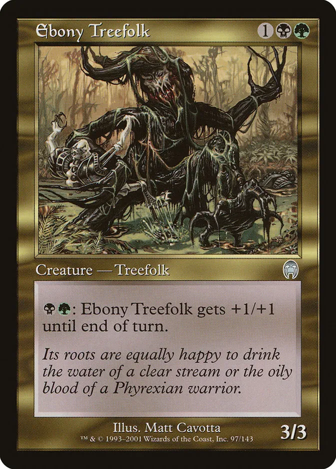2001 Apocalypse Ebony Treefolk uncommon #97 unlisted card image