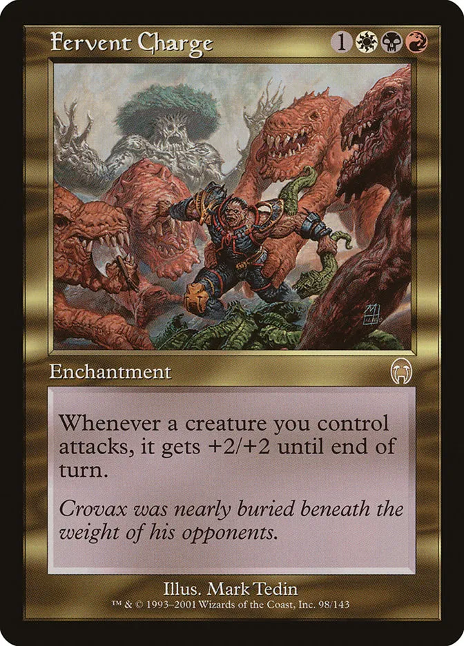 2001 Apocalypse Fervent Charge rare #98 unlisted card image