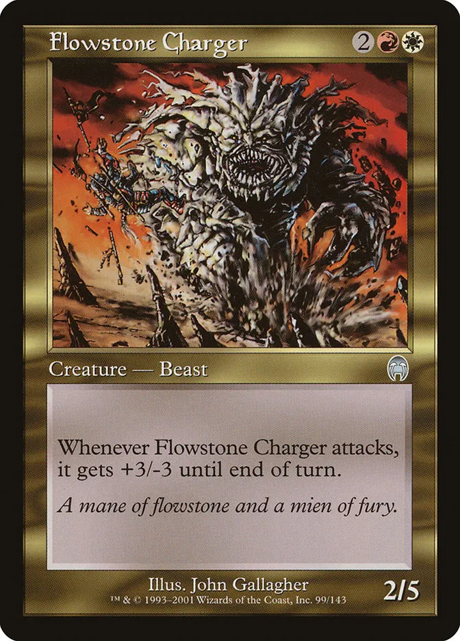 2001 Apocalypse Flowstone Charger uncommon #99 unlisted card image