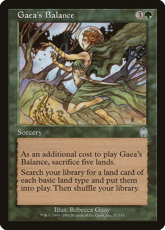 2001 Apocalypse Gaea's Balance uncommon #77 unlisted card image