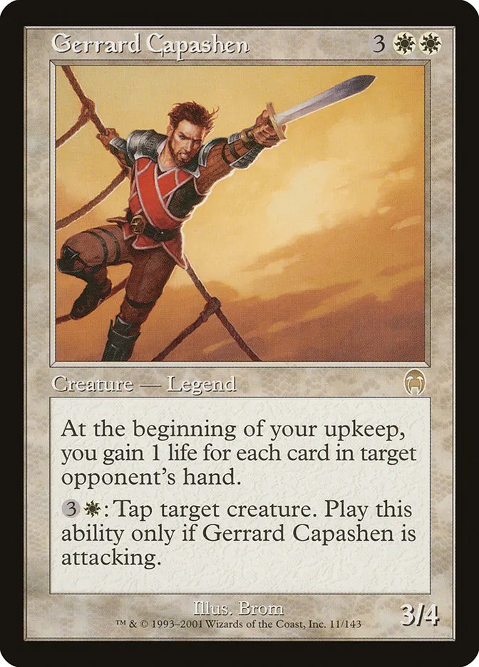 2001 Apocalypse Gerrard Capashen rare #11 unlisted card image
