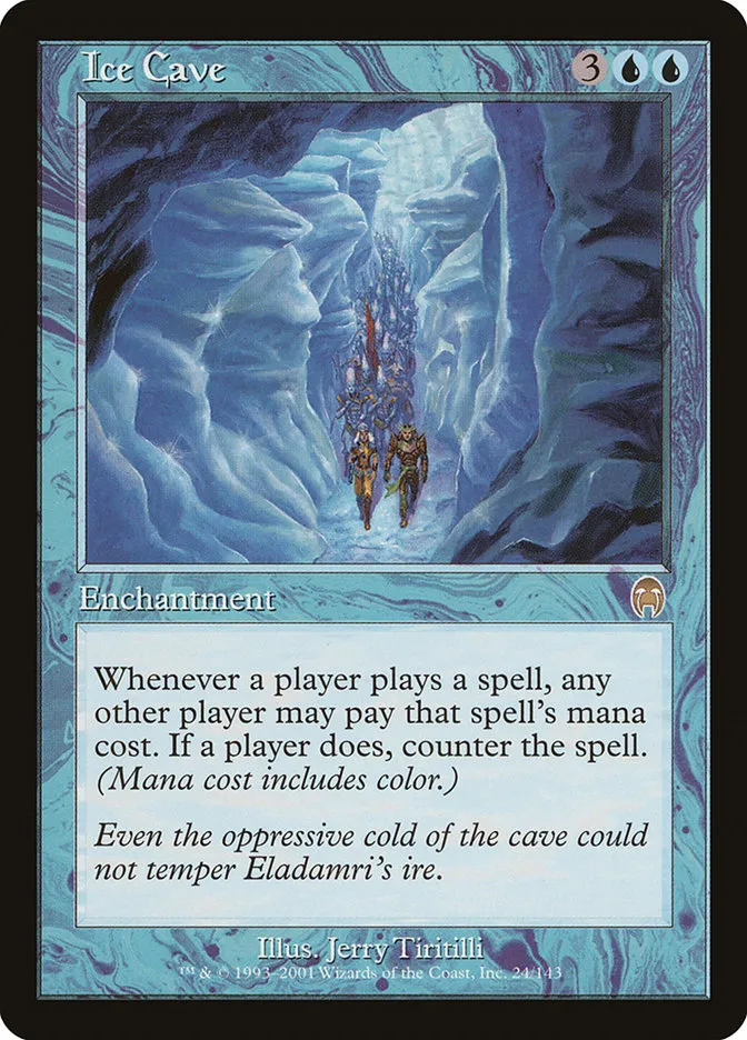2001 Apocalypse Ice Cave rare #24 unlisted card image