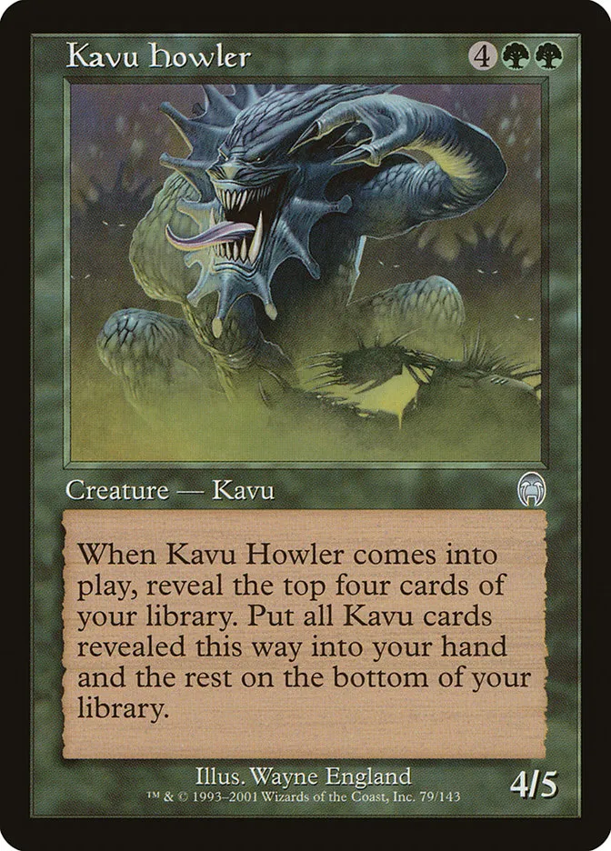 2001 Apocalypse Kavu Howler uncommon #79 unlisted card image