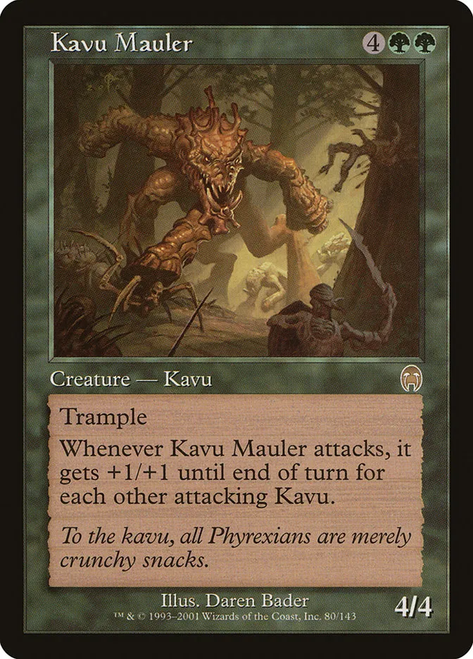 2001 Apocalypse Kavu Mauler rare #80 unlisted card image
