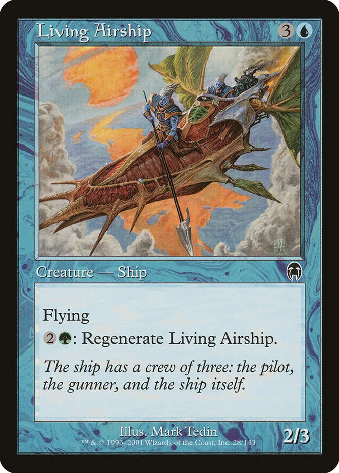2001 Apocalypse Living Airship common #28 unlisted card image