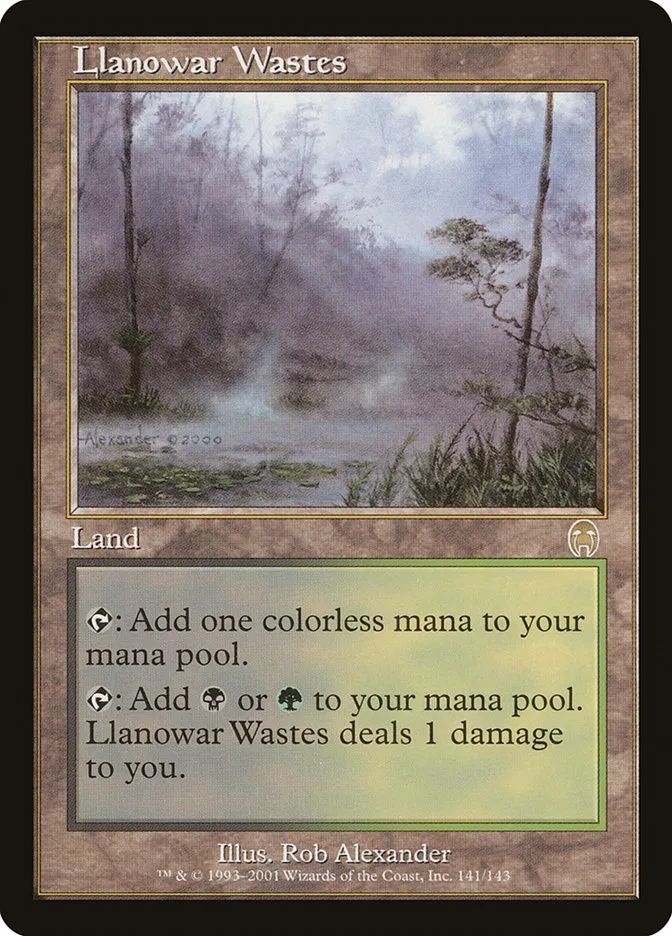 2001 Apocalypse Llanowar Wastes rare #141 unlisted card image