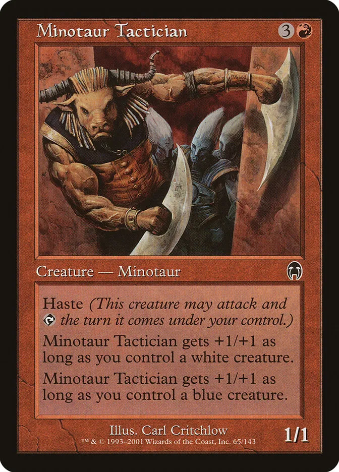2001 Apocalypse Minotaur Tactician common #65 unlisted card image