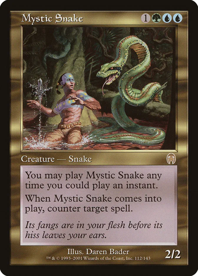 2001 Apocalypse Mystic Snake rare #112 unlisted card image