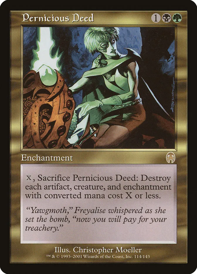 2001 Apocalypse Pernicious Deed rare #114 unlisted card image