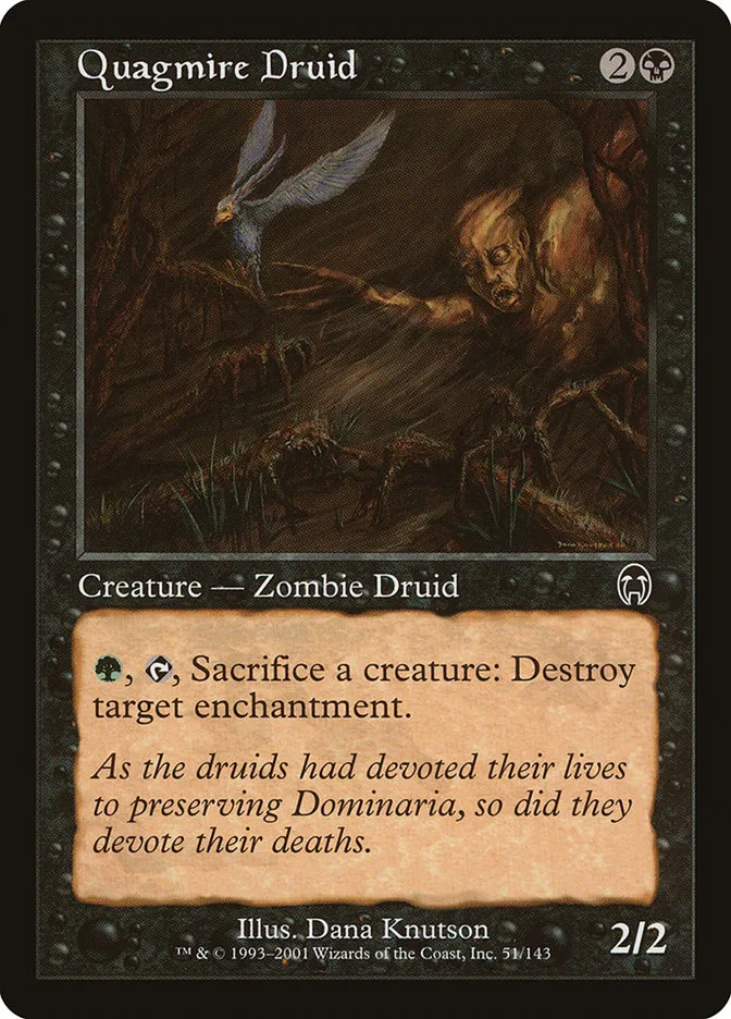 2001 Apocalypse Quagmire Druid common #51 unlisted card image