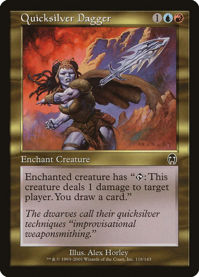 2001 Apocalypse Quicksilver Dagger common #118 unlisted card image