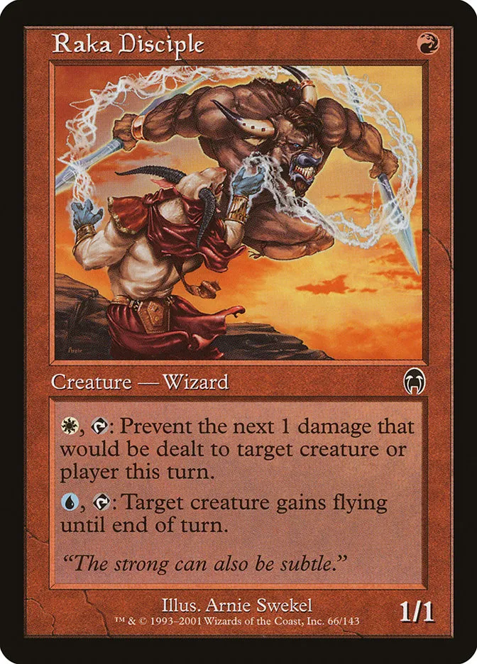 2001 Apocalypse Raka Disciple common #66 unlisted card image