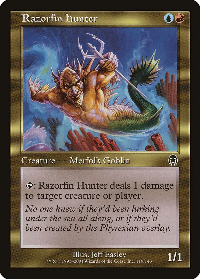 2001 Apocalypse Razorfin Hunter common #119 unlisted card image
