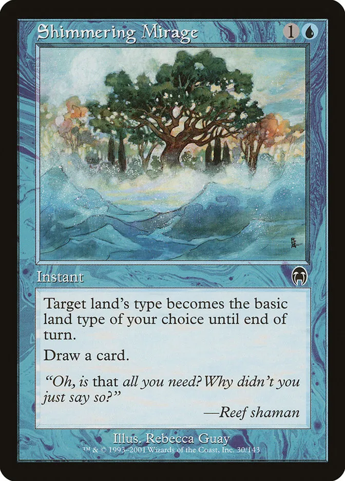 2001 Apocalypse Shimmering Mirage common #30 unlisted card image
