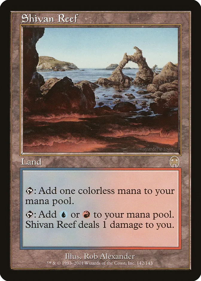 2001 Apocalypse Shivan Reef rare #142 unlisted card image