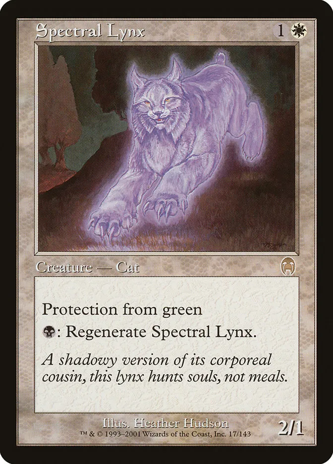 2001 Apocalypse Spectral Lynx rare #17 unlisted card image