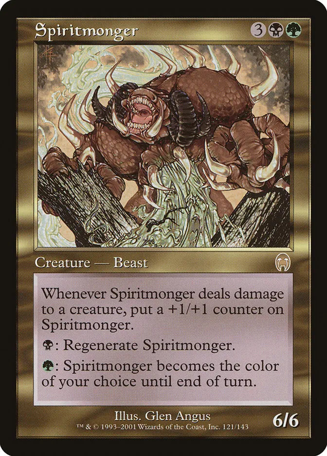 2001 Apocalypse Spiritmonger rare #121 unlisted card image