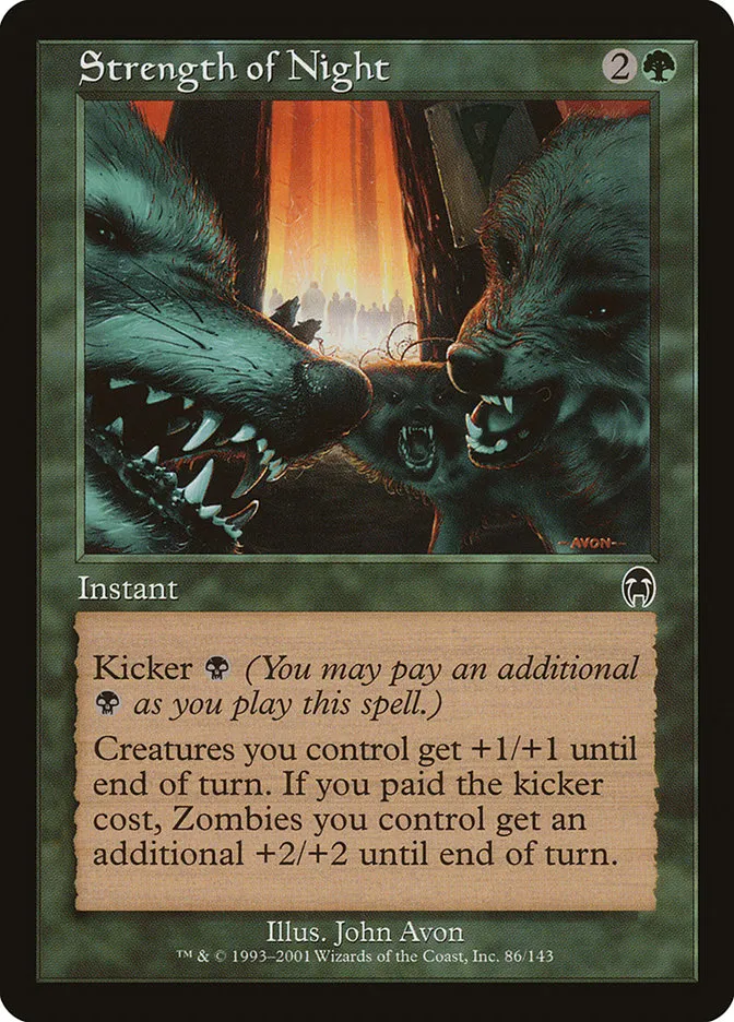 2001 Apocalypse Strength of Night common #86 unlisted card image
