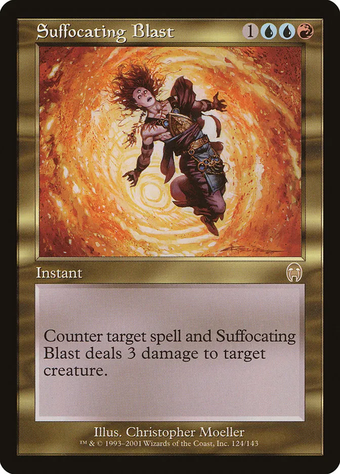 2001 Apocalypse Suffocating Blast rare #124 unlisted card image