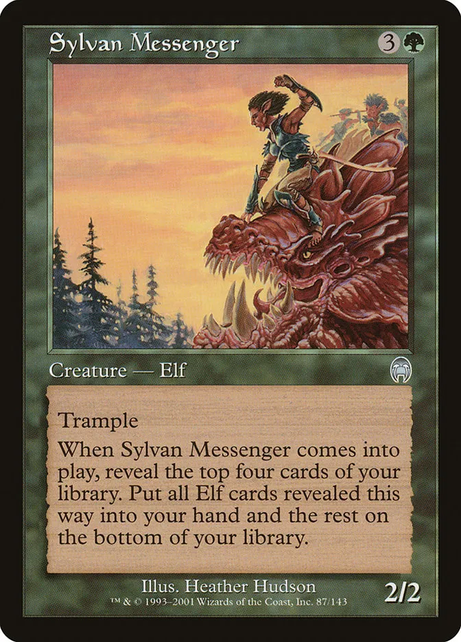 2001 Apocalypse Sylvan Messenger uncommon #87 unlisted card image