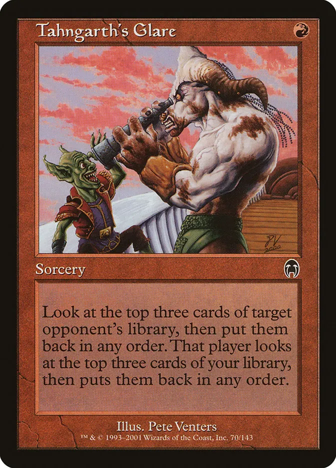 2001 Apocalypse Tahngarth's Glare common #70 unlisted card image