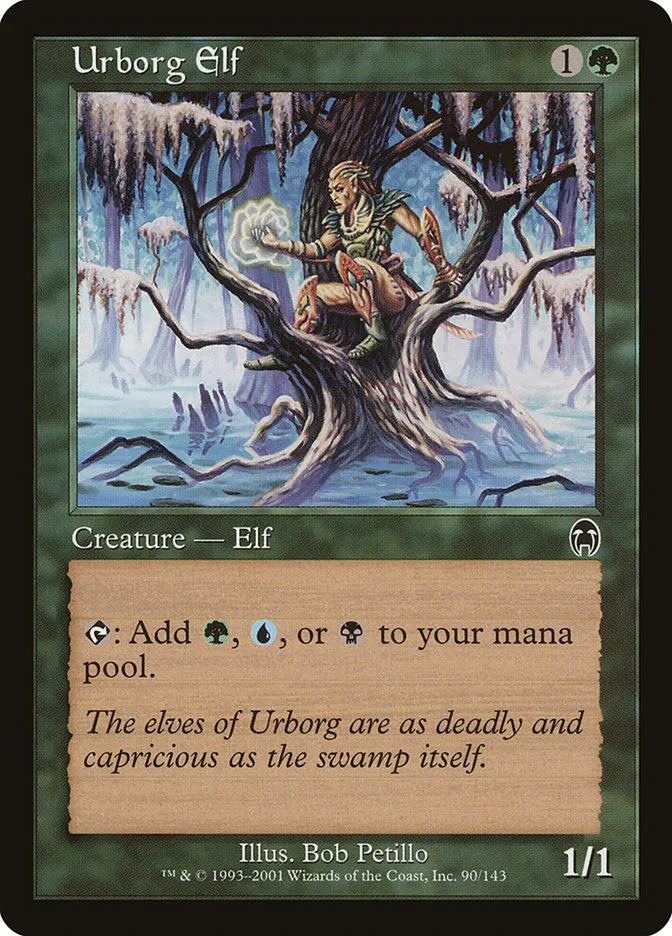2001 Apocalypse Urborg Elf common #90 unlisted card image
