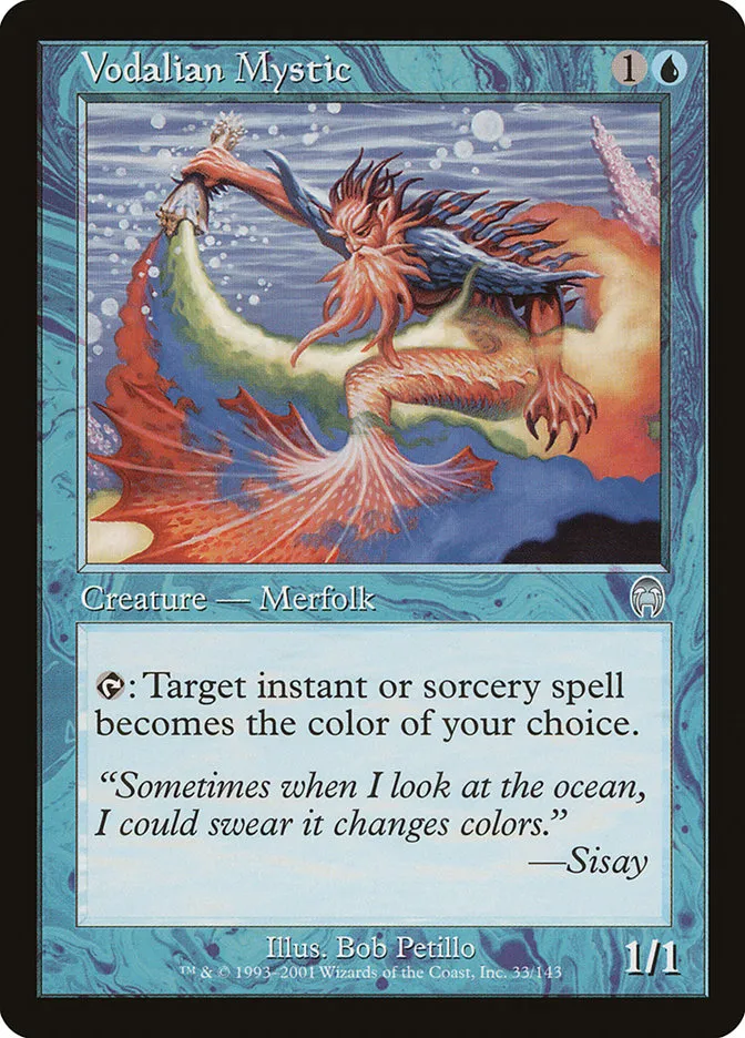 2001 Apocalypse Vodalian Mystic uncommon #33 unlisted card image