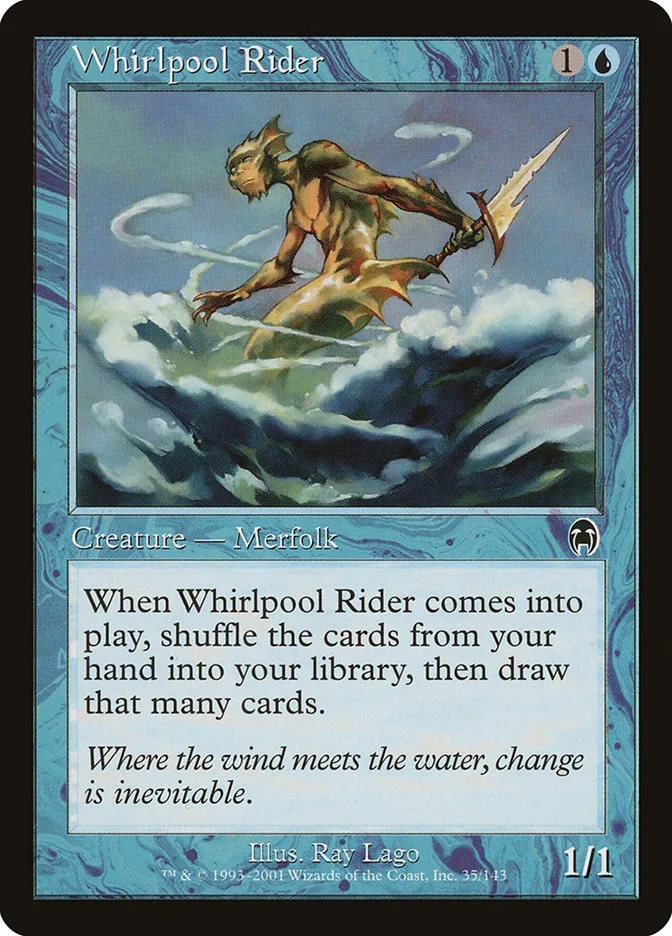 2001 Apocalypse Whirlpool Rider common #35 unlisted card image