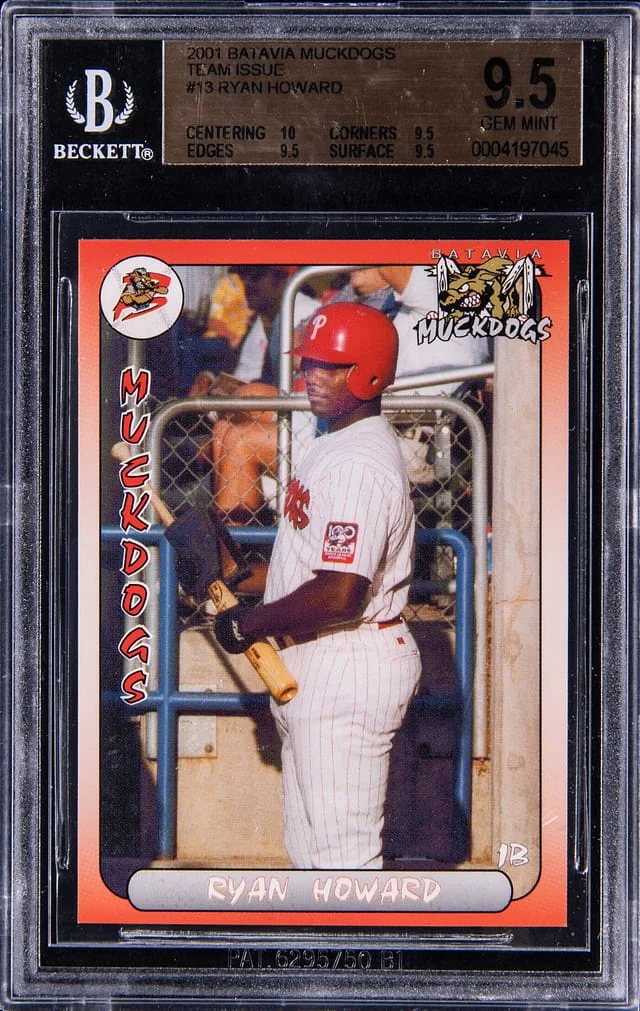 2001 Batavia Muckdogs Team Issue Ryan Howard #13 card image