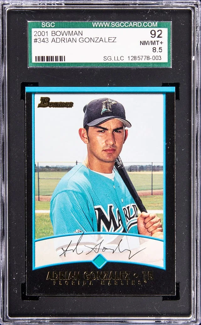 2001 Bowman Adrian Gonzalez #343 card image