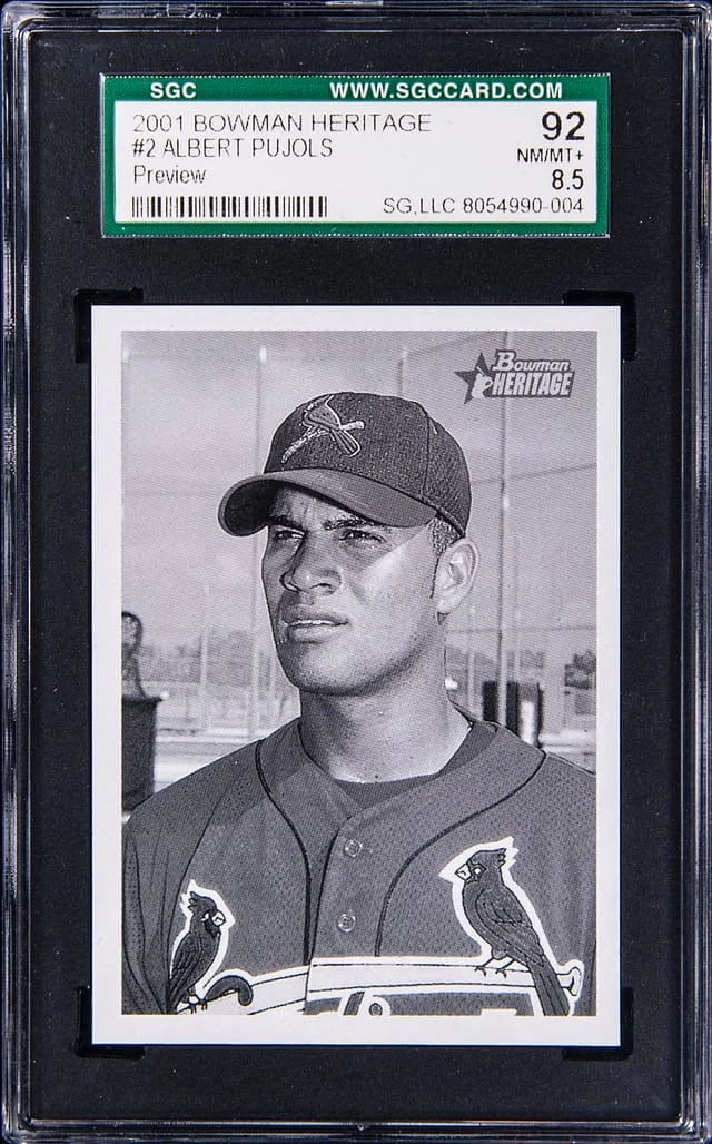 2001 Bowman Albert Pujols Heritage Preview #2 card image