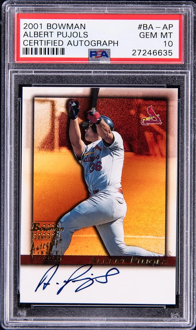 2001 Bowman Albert Pujols Autograph #BA-AP card image