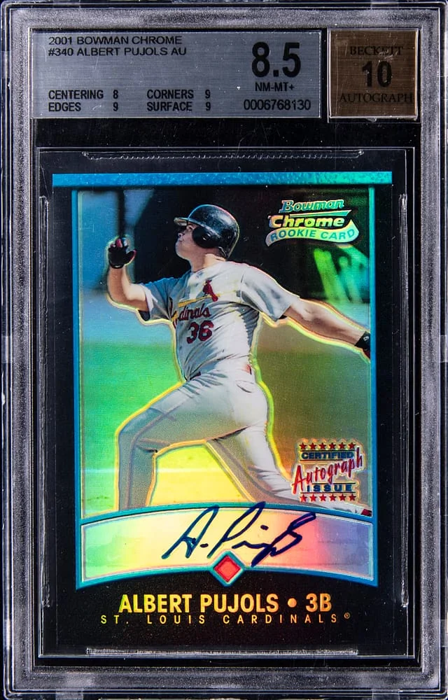 2001 Bowman Chrome Albert Pujols Autographs Refractor #340 card image