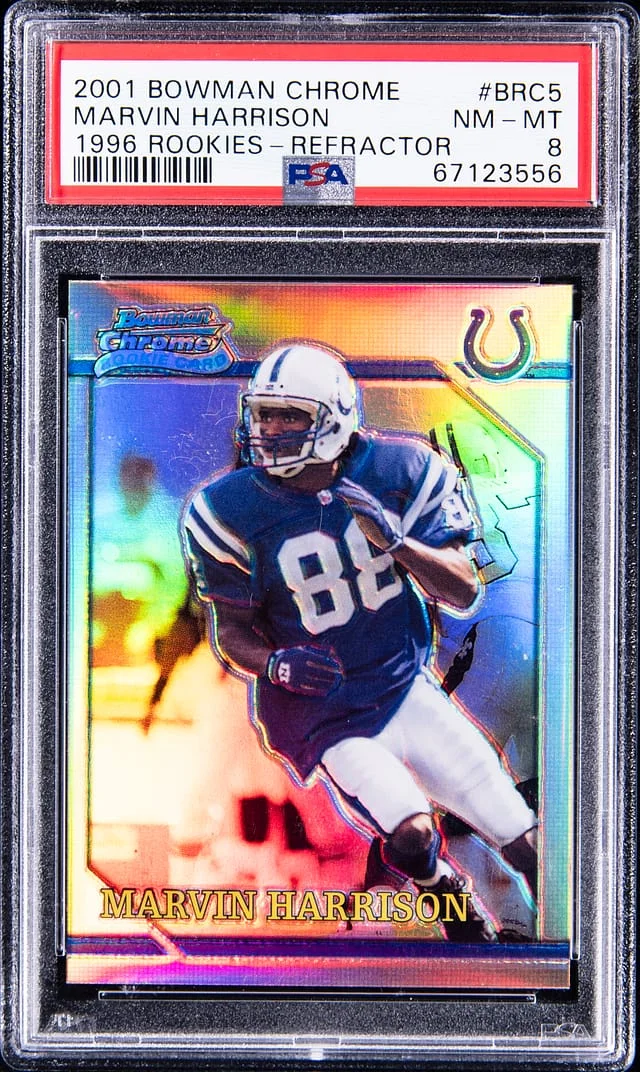 2001 Bowman Chrome Marvin Harrison 1996 Rookies Refractor #BRC5 card image