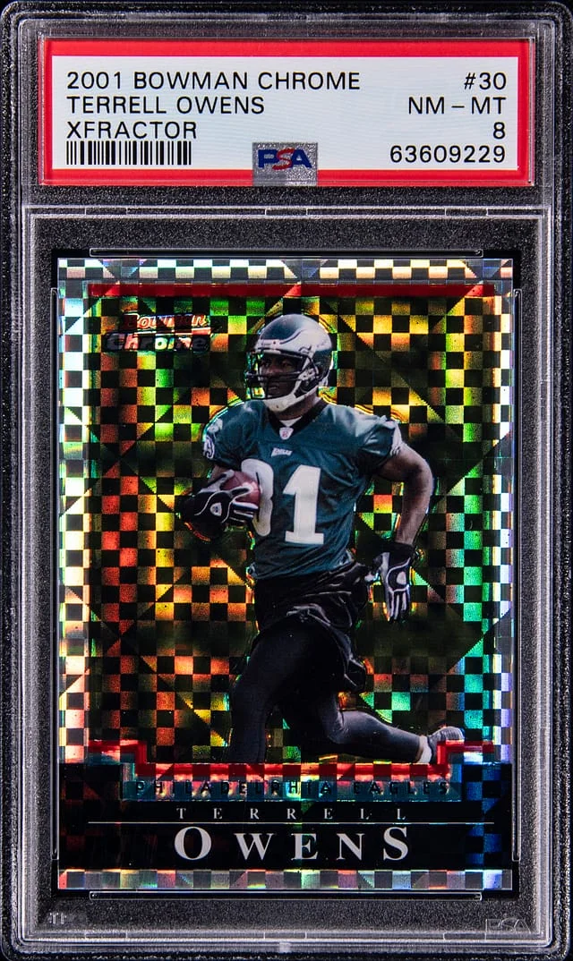 2001 Bowman Chrome Terrell Owens Xfractor #30 card image
