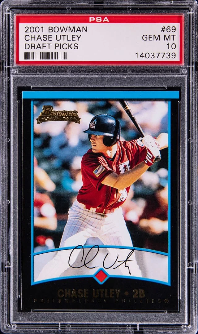 2001 Bowman Draft Picks Chase Utley #69 card image