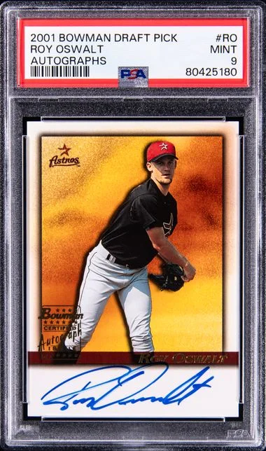 2001 Bowman Draft Picks Roy Oswalt Autograph #RO card image