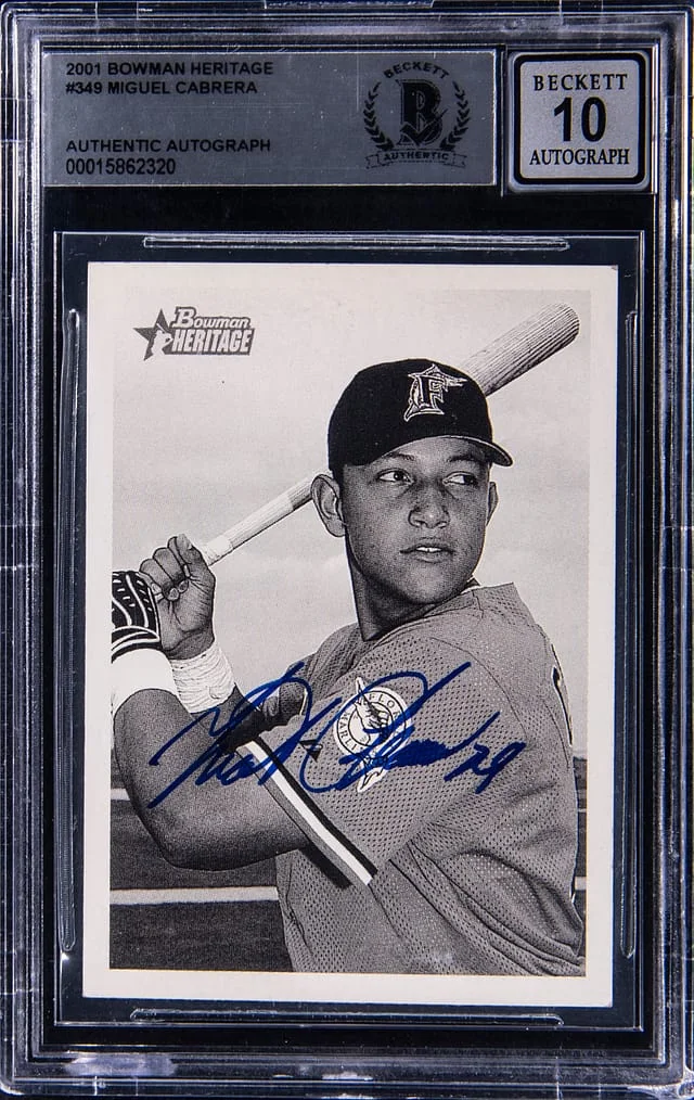 2001 Bowman Miguel Cabrera Heritage #349 card image