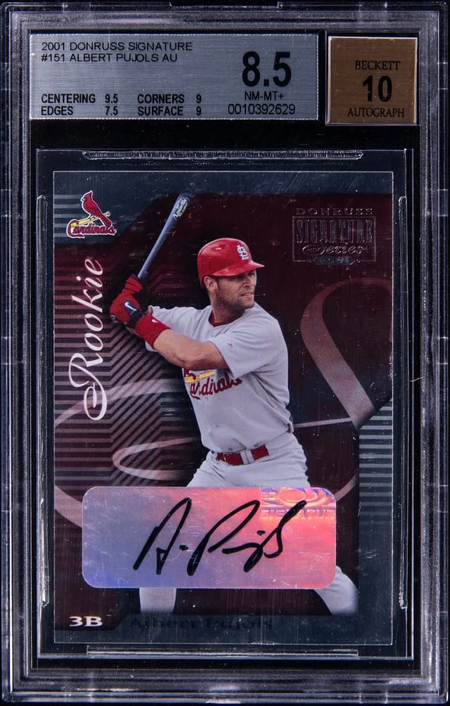 2001 Donruss Albert Pujols Signature Autograph #151 card image