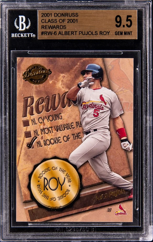 2001 Donruss Albert Pujols Class of 2001 Rewards of The Year #RW-6 card image