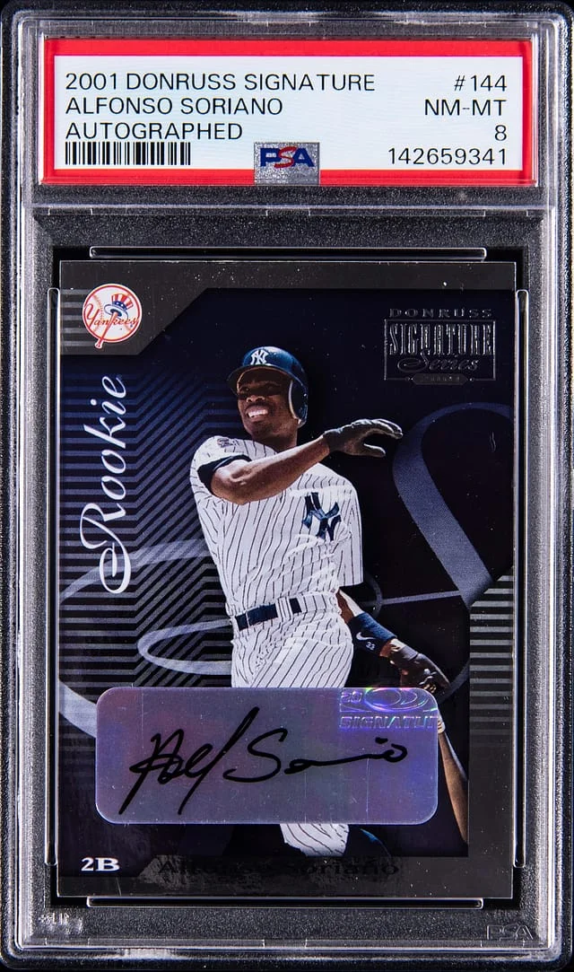 2001 Donruss Alfonso Soriano Signature Autographed #144 card image