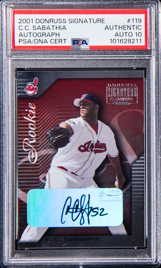 2001 Donruss C.C. Sabathia Signature Autograph #119 card image