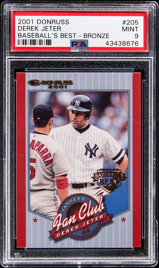 2001 Donruss Derek Jeter Baseball's Best Bronze #205 card image