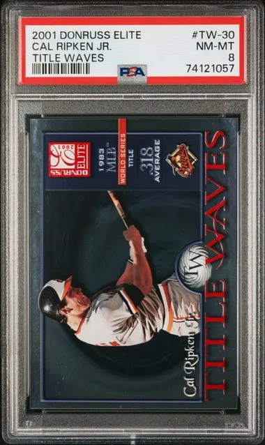 2001 Donruss Elite Cal Ripken Jr. Title Waves #TW-30 card image