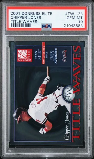 2001 Donruss Elite Chipper Jones Title Waves #TW-28 card image