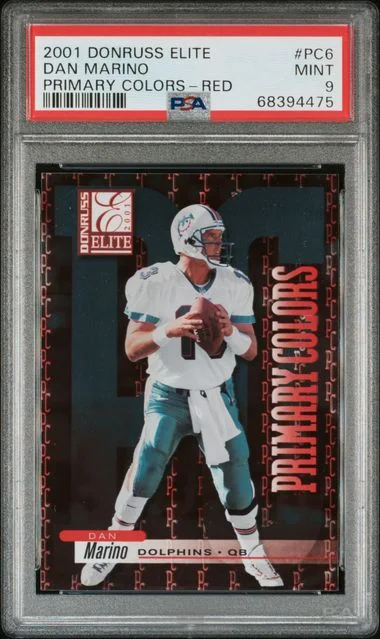 2001 Donruss Elite Dan Marino Primary Colors Red #PC6 card image